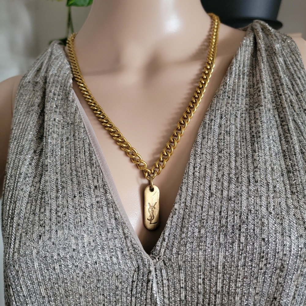 SALE🎉 Authentic Vintage YSL zipper Pull Gold Hardware - Picture 3 of 5